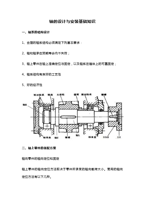 轴的设计与安装基础知识