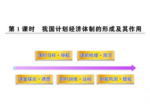 高中政治配套课件：5.1我国计划经济体制的形成及其作用(人教版选修2)