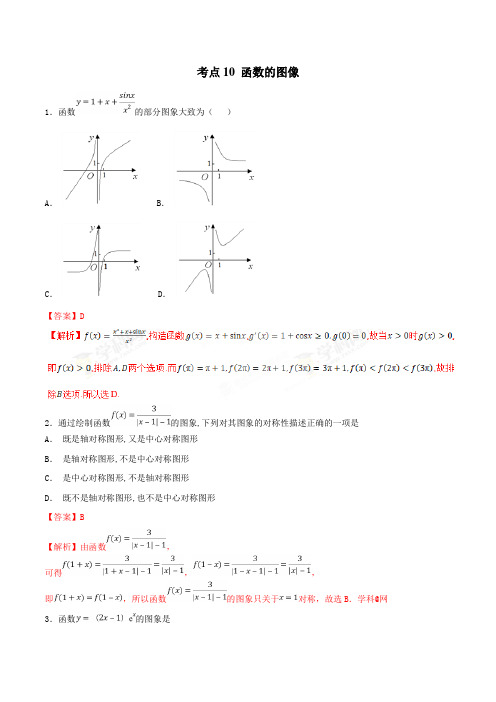 (推荐)函数的图像-2019年领军高考数学(理科)必刷题