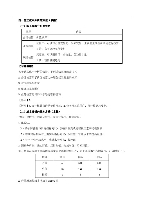 二建管理1v1基础班：施工成本管理与施工成本计划(二)