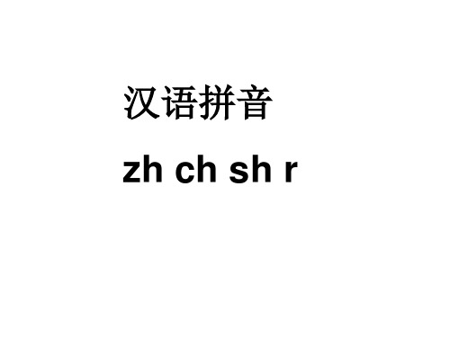 一年级上册语文课件拼音zhchshr人教部编