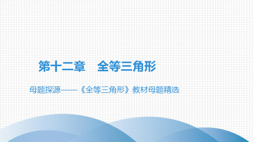 最新人教版八年级上册数学第十二章全等三角形母题探源——《全等三角形》教材母题精选