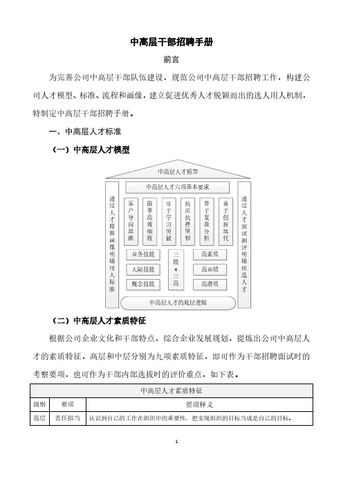 中高层干部招聘手册