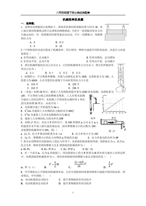 机械效率经典题