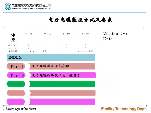 电力电缆敷设方式及要求内容