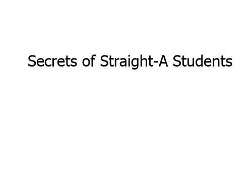 unit-1-secrets-of-straight-a-students-PPT