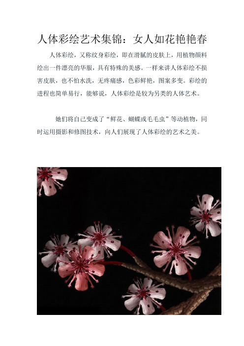 人体彩绘艺术集锦：女人如花艳艳春