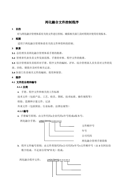 两化融合文件控制程序