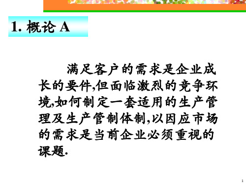 精选生产管制及排程推动实务