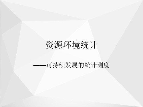 可持续发展的统计测度ppt