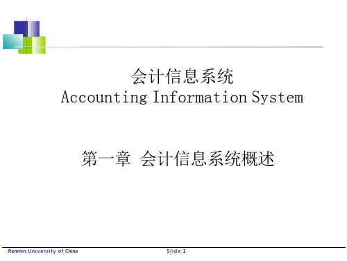 第1章  会计信息系统概述 会计信息系统课件