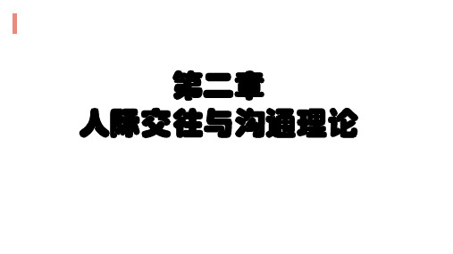 大学课程《人际交往与沟通(第二版)》PPT课件：第二章   人际交往与沟通理论