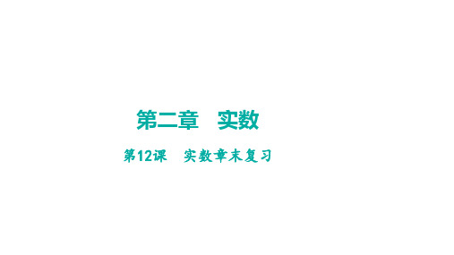 第12课  实数章末复习   课件 2024-2025学年数学北师版八年级上册