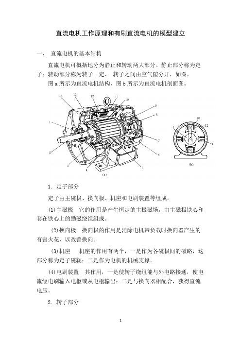 直流电机工作原理和有刷直流电机的模型建立