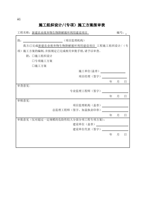 分部分项工程检验批划分方案