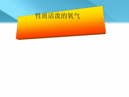 沪教版初中化学九上 2.1  性质活泼的氧气 课件 (24张PPT)