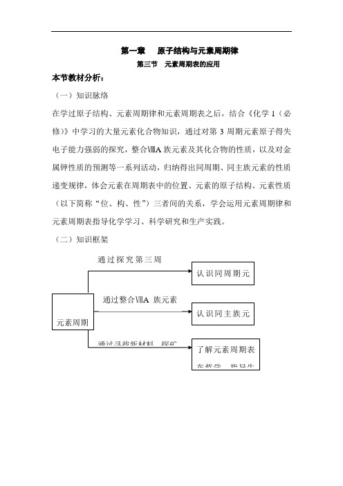 最新高中化学-元素周期表的应用1 精品