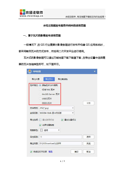 水经注地图发布服务中间件的适用范围