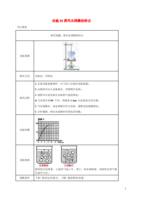 中考物理必考实验精解精练专题实验05探究水沸腾的特点含解析