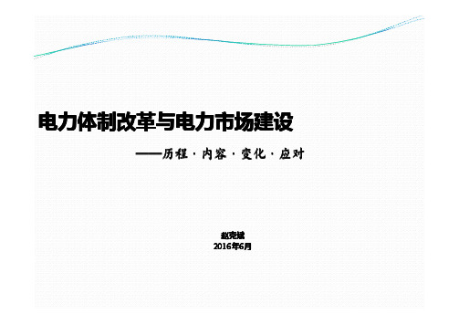 电力体制改革与电力市场建设-历程﹒内容﹒变化﹒应对-201606023