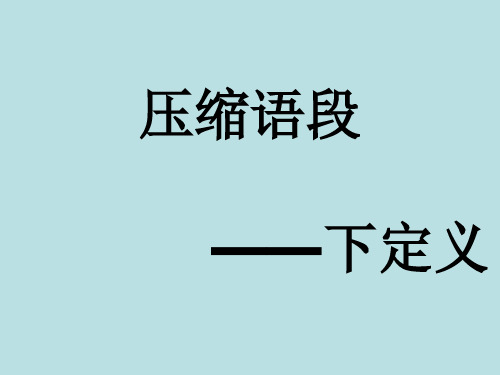 2016届语文下定义复习课件(实用)