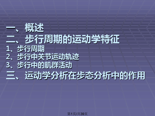 步行周期中的运动学分析1尚江