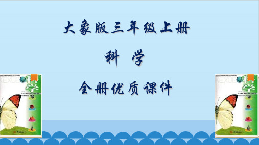 大象版小学三年级科学上册全册课件