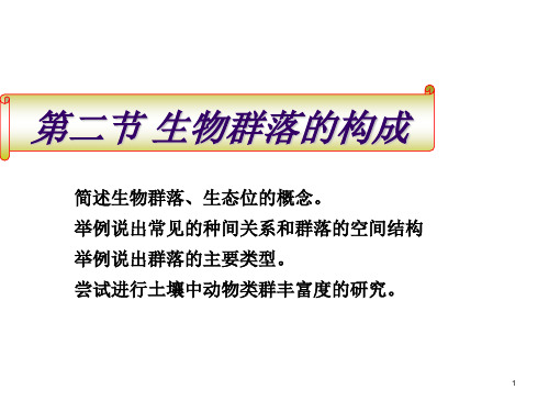 江苏省南京师范大学附属中学2018江苏小高考_高中生物必修三3.2生物群落的构成复习课件 共30张