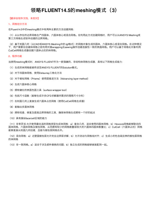 领略FLUENT14.5的meshing模式（3）