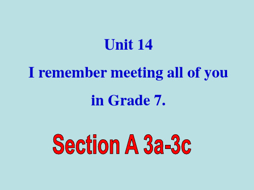 2020-2021学年人教英语九年级全一册  Unit14 Section A  3a-3c 课件