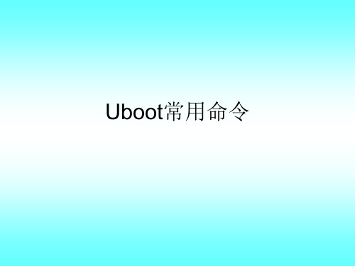 Uboot常用命令教材