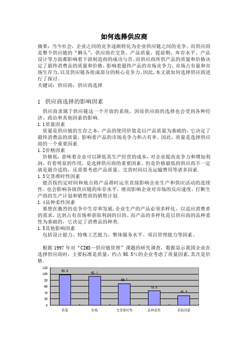 如何选择供应商