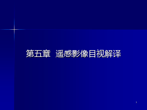 第五章 遥感图像目视解译(新)PPT课件