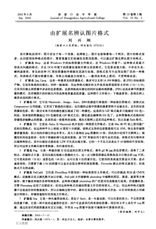 由扩展名辨认图片格式