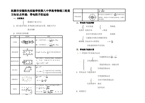 高考物理三轮复习 带电粒子的运动知识点串透