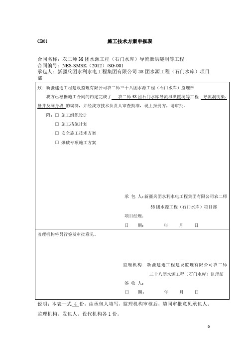 大坝爆破施工方案