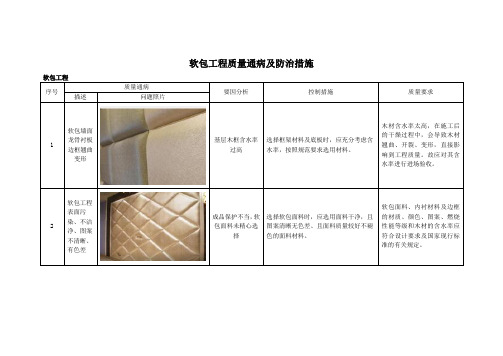 软包工程质量通病及防治措施