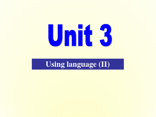 江西省南昌市湾里区第一中学高中英语《Unit4 Pygmalion Listening and speaking》课件 新人教版选修8