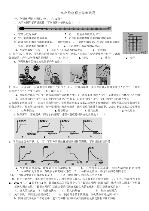 中考物理-热学测试题