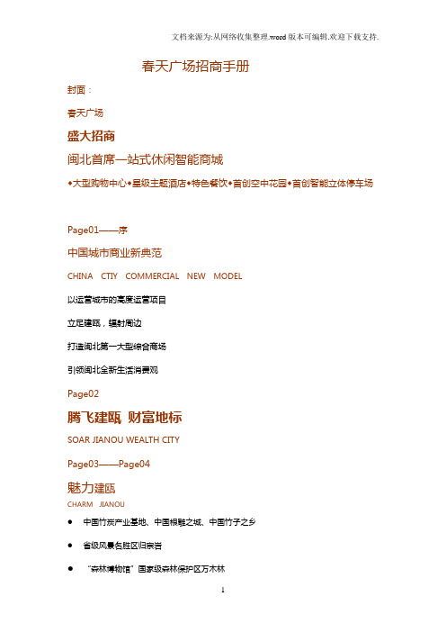 一站式休闲智能商城广场招商手册
