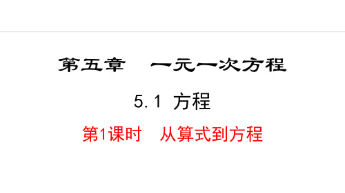 《方程》一元一次方程PPT课件(第1课时从算式到方程)