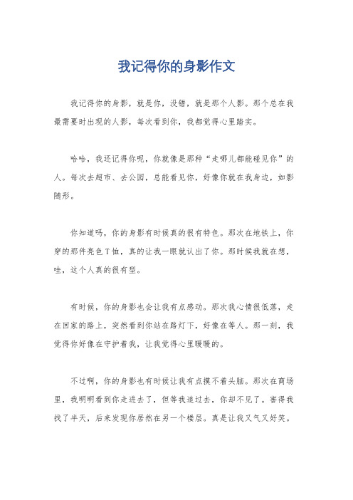 我记得你的身影作文