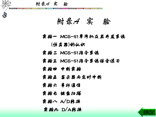 MCS-51单片机实验集合(9个实验)