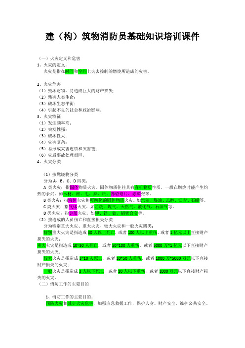 消防员基础知识培训课件