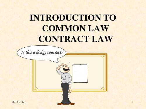 lec-1 introduction to contract law