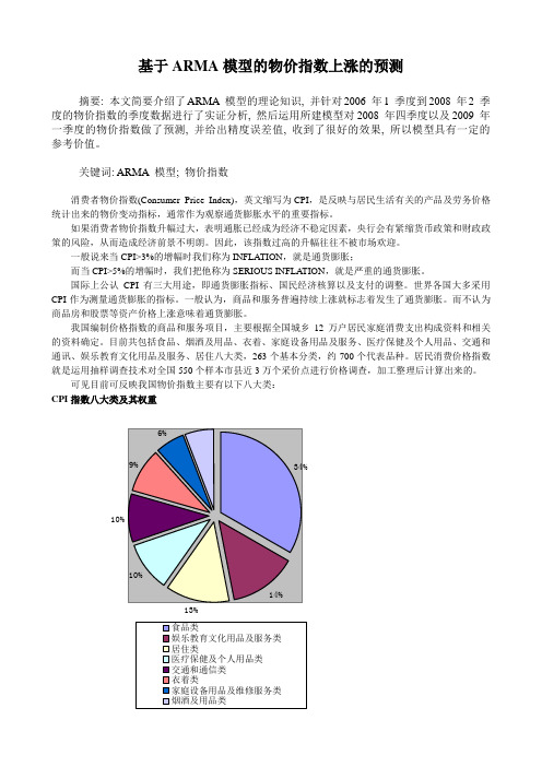 基于ARMA模型的物价指数上涨的预测