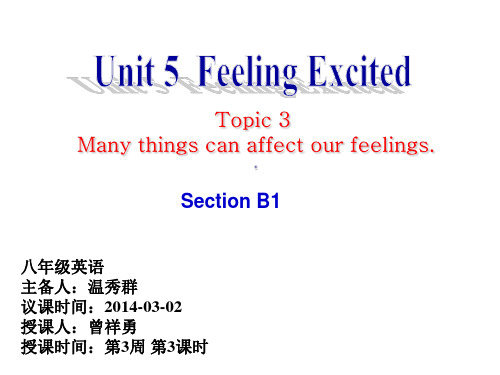 Unit5 Topic3 SectionB 公开课