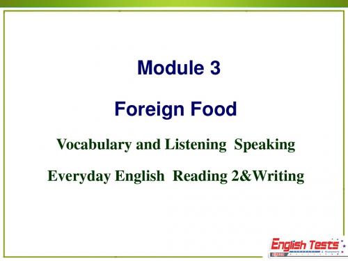 外研版高中英语选修8 课件Module 3 Vocabulary and listeningeveryday Englishspeakingcultural corner课件