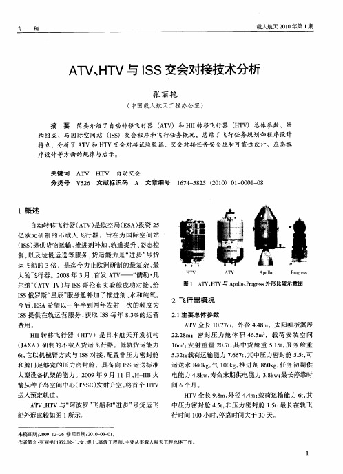 ATV、HTV与ISS交会对接技术分析