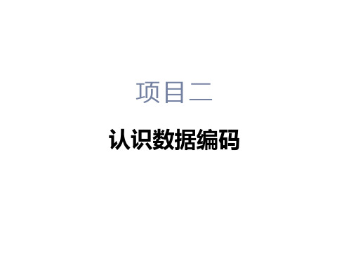 2020-2021学年高中信息技术沪教版（2019）必修一课件：项目二认识数据编码